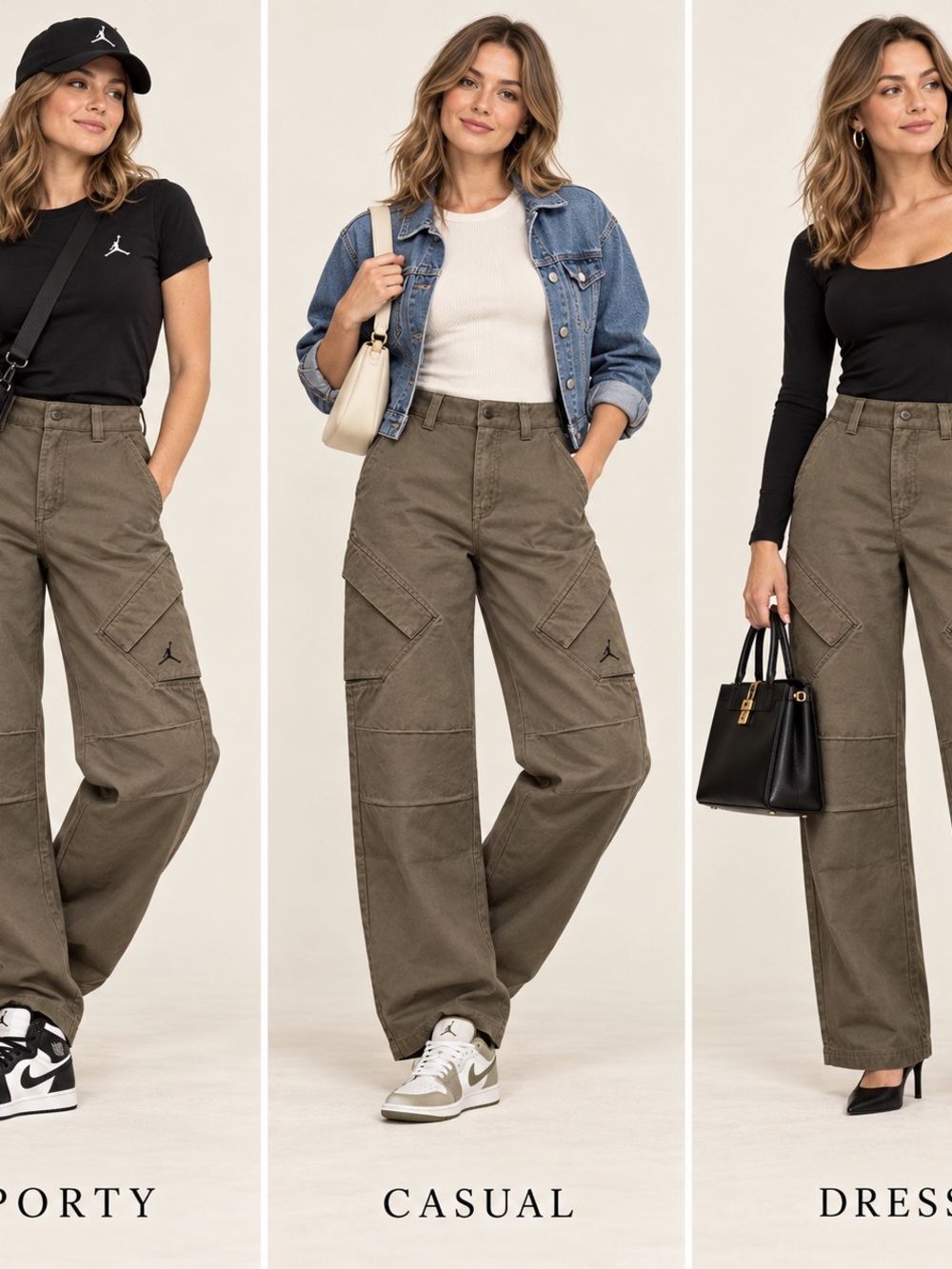NWT Nike Air Jordan Chicago Olive Cargo Pants Women’s Small